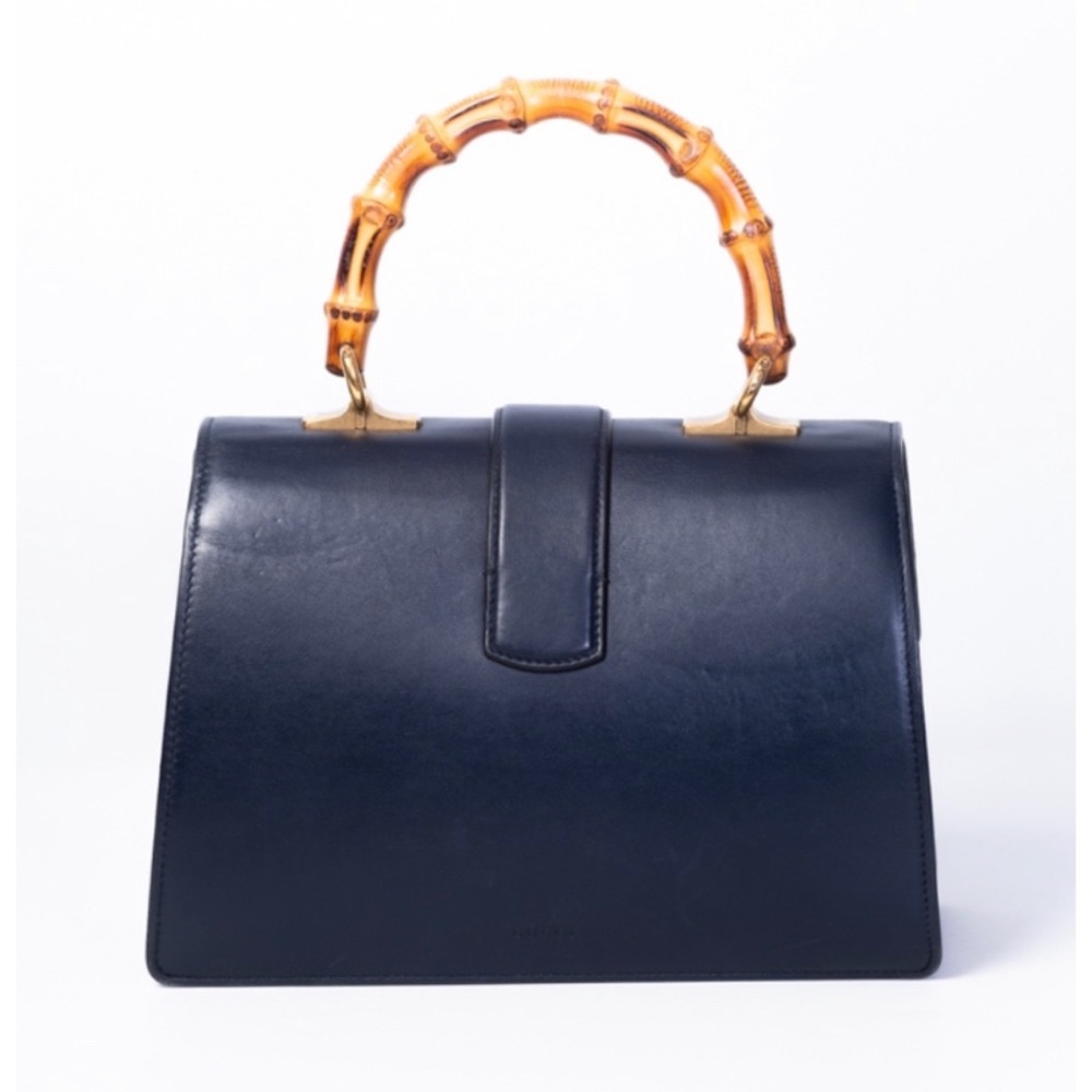 Gucci Dionysus Navy Striped Medium Bamboo Top Handle Bag - Picture 5 of 9